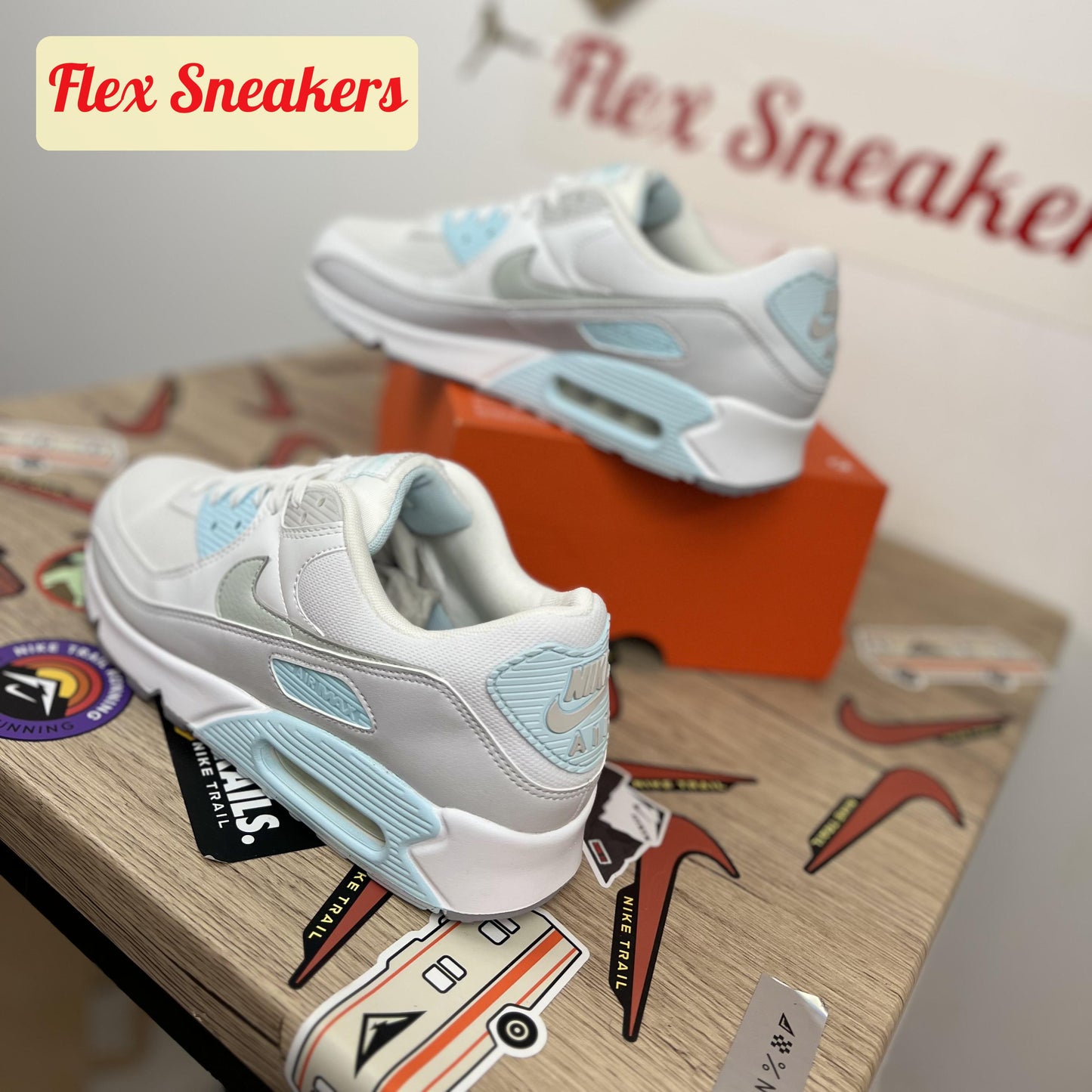 Air Max 90 White/Glacier-Blue