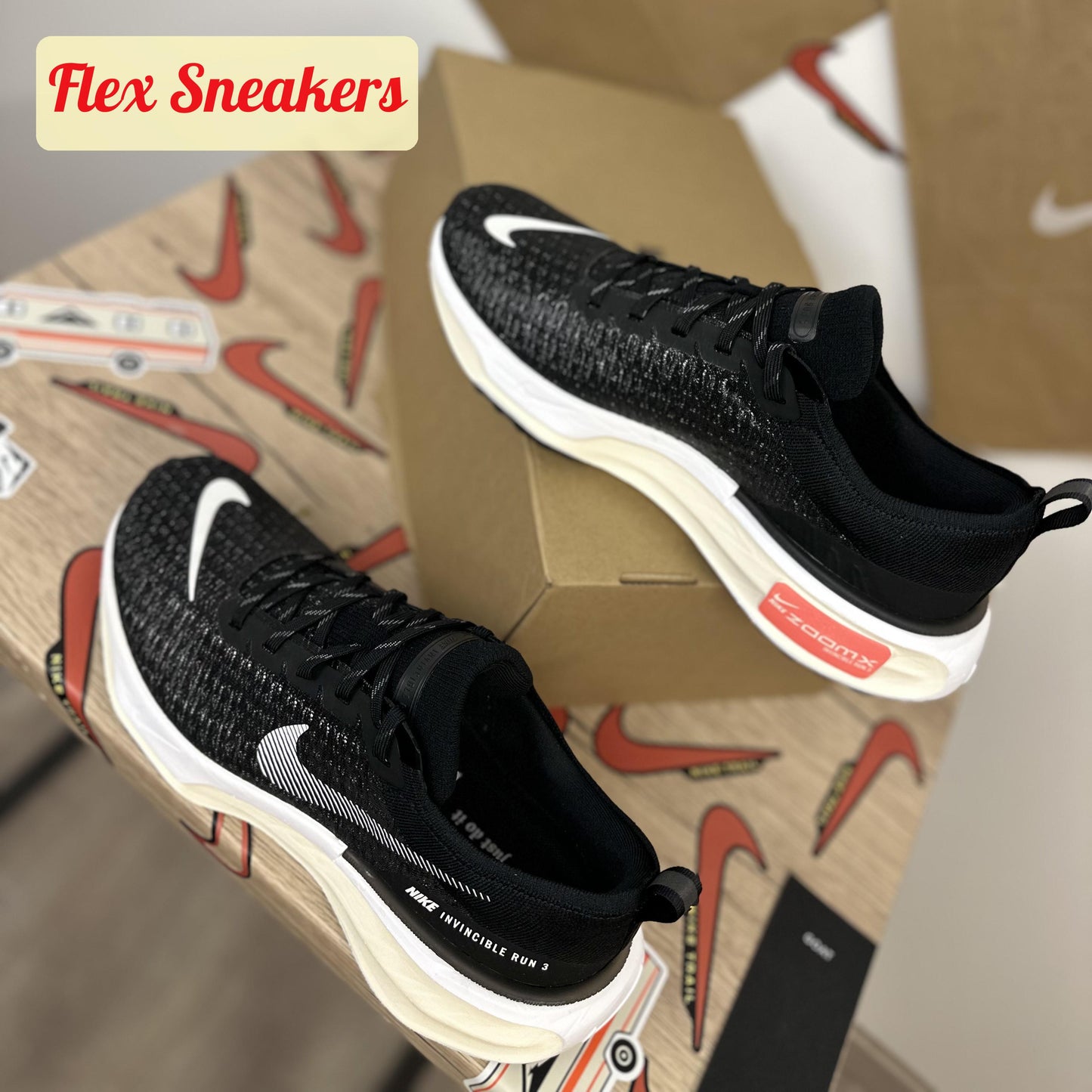 ZoomX Invincible Run FK 3 Black/Beige