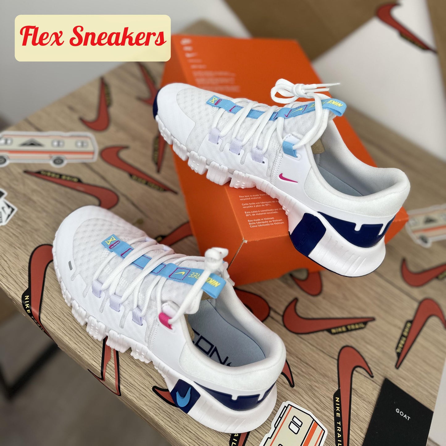 W Free Metcon 5 White/Blue