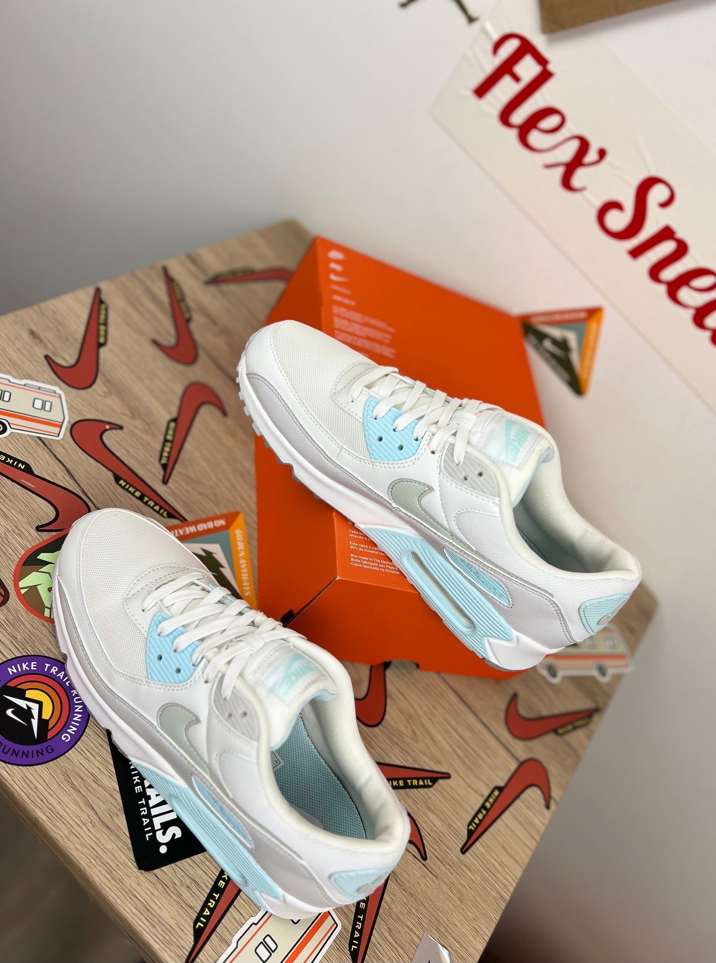 Air Max 90 White/Glacier-Blue