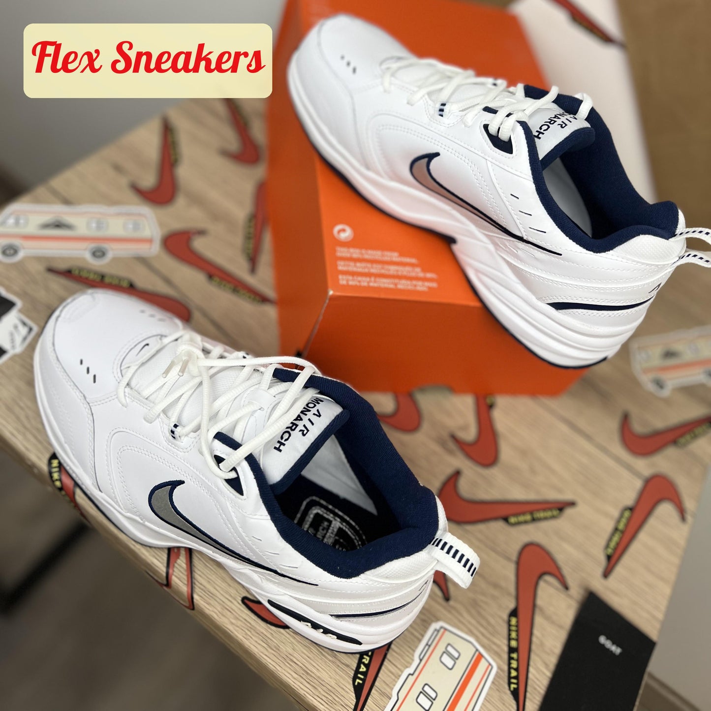 Air Monarch IV (4E) White/Metallic-Silver