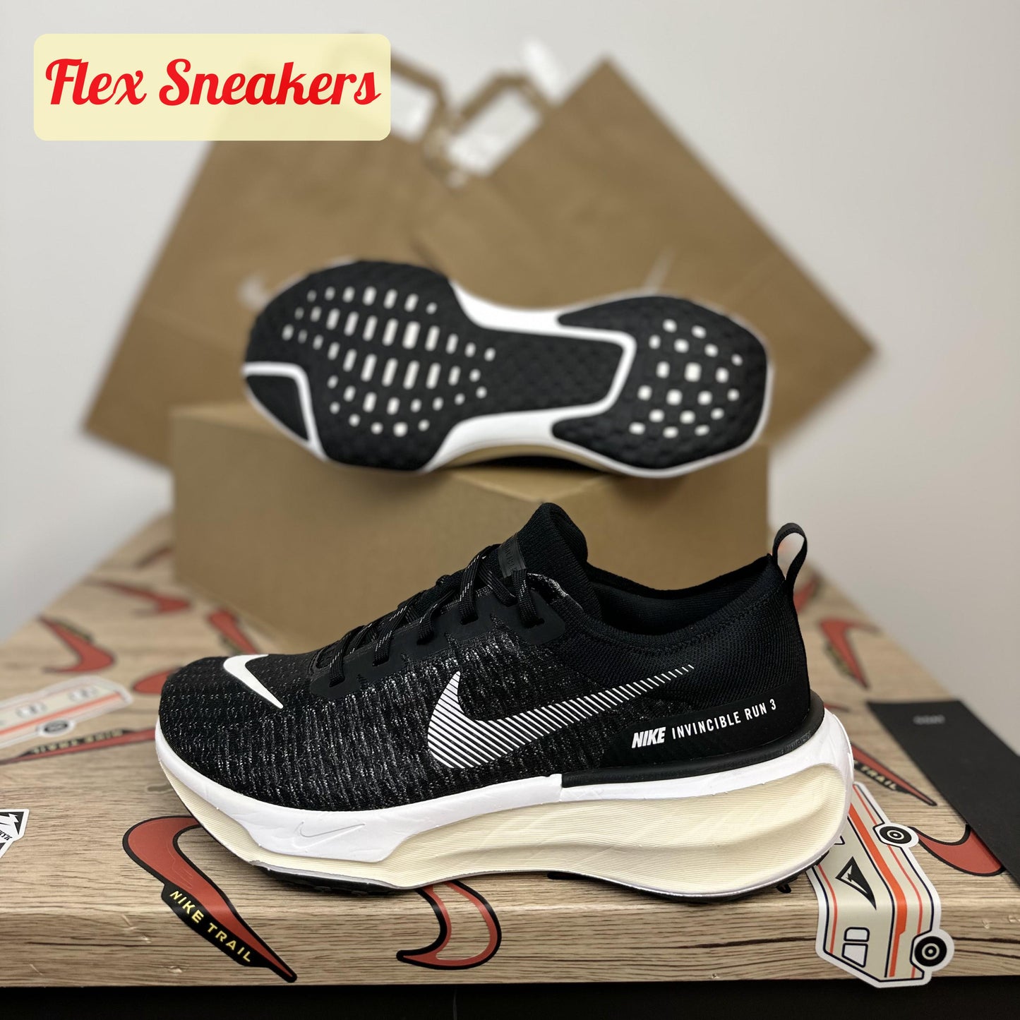ZoomX Invincible Run FK 3 Black/Beige