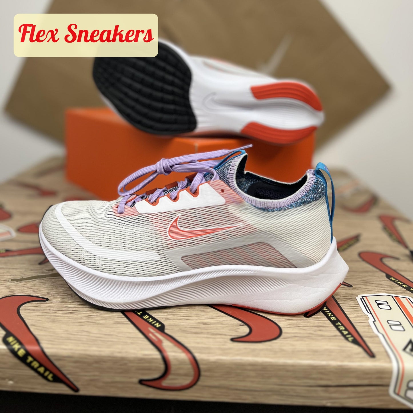 W Zoom Fly 4 White/Orange-Lilac