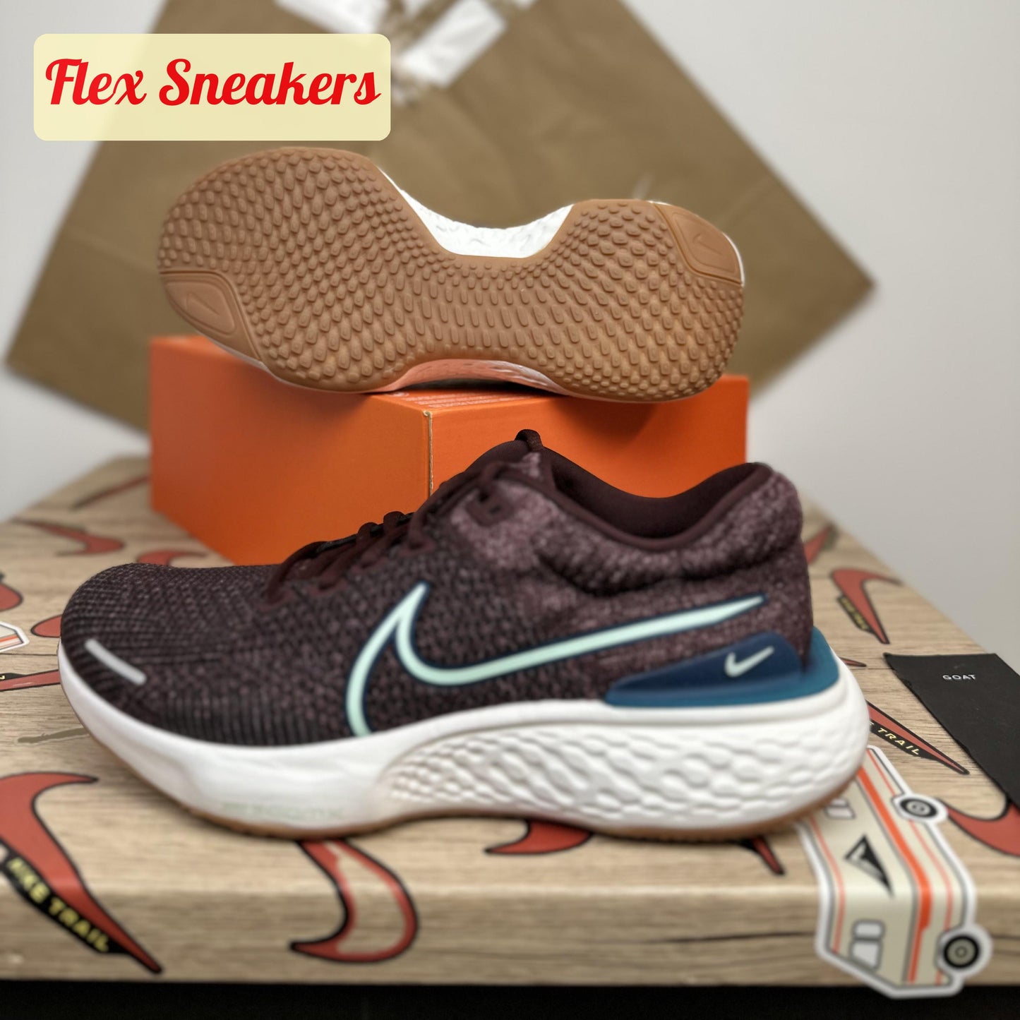 ZoomX Invincible Run FK 2 Burgundowe