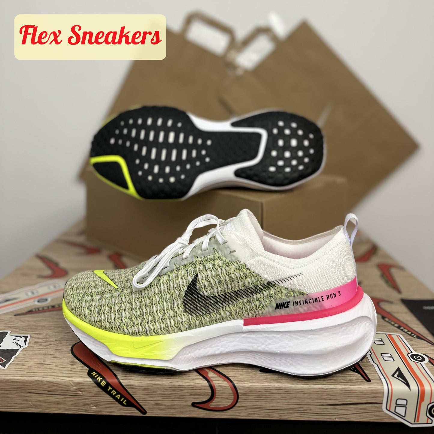 ZoomX Invincible Run FK 3 White/Volt